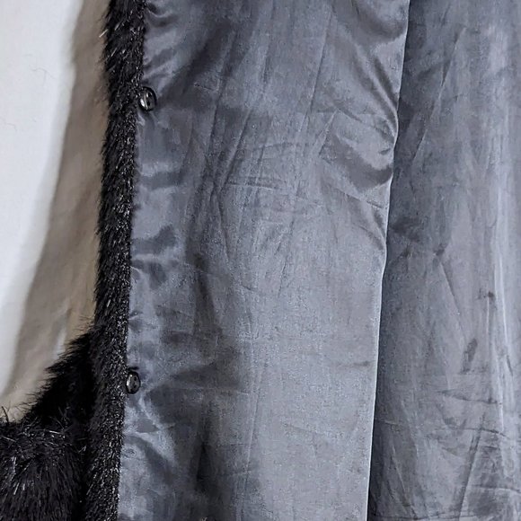 DENNIS BASSO 3X Black Lightwt Faux Fur Vest Lining for Dennis Basso Denim Jacket - Picture 4 of 7